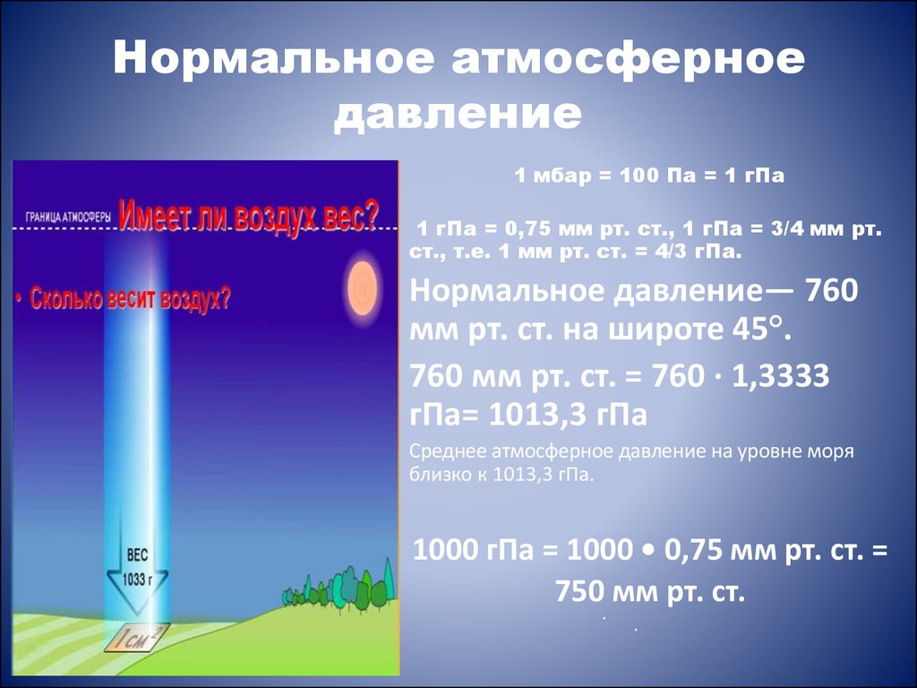 Нормальное атмосферное давление для человека - medboli.ru