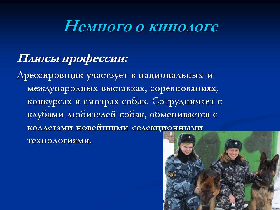 Кто такой кинолог? описание и особенности профессии кинолог. как стать кинологом? | животный мир