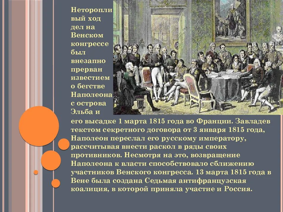 Зачем собирался венский конгресс 1814-1815 гг и его итоги