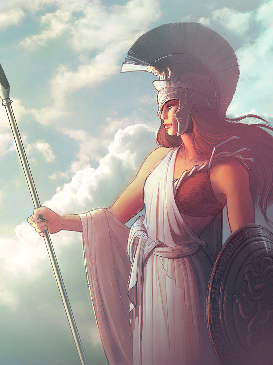 Афина паллада | богиня афина | богиня мудрости | мифы об афине | богиня минерва | рождение афины из головы зевса | спор афины и посейдона | сова минервы | эгида афины | статуя афины фидия | арахна | панафинеи