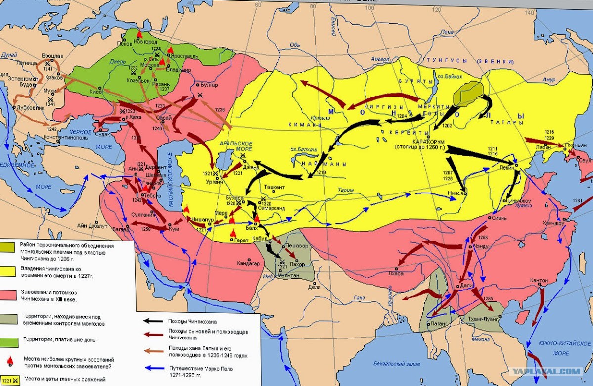 Причины распада монгольской империи и ее ослабления