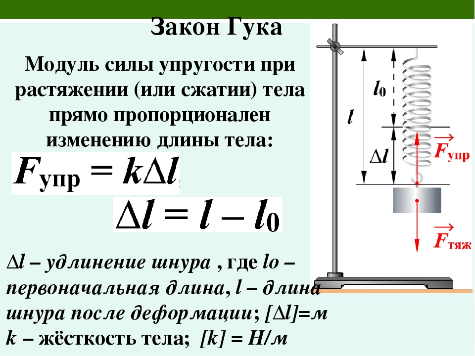 Сила растягивающая пружину. Растяжение пружины формула физика. Сила упругости закон Гука формула. Сила упругости закон Гука 7 класс формула. Сила упругости формула физика 7 класс.