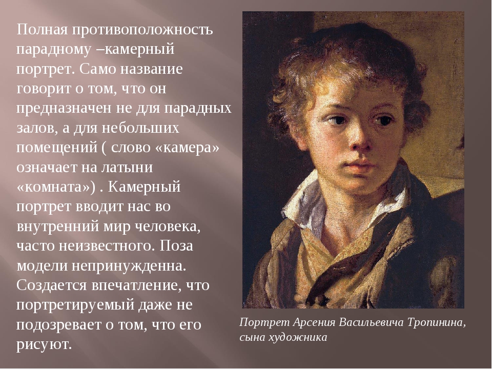 Сочинение описание картины портрет сына художника тропинина (7 класс)