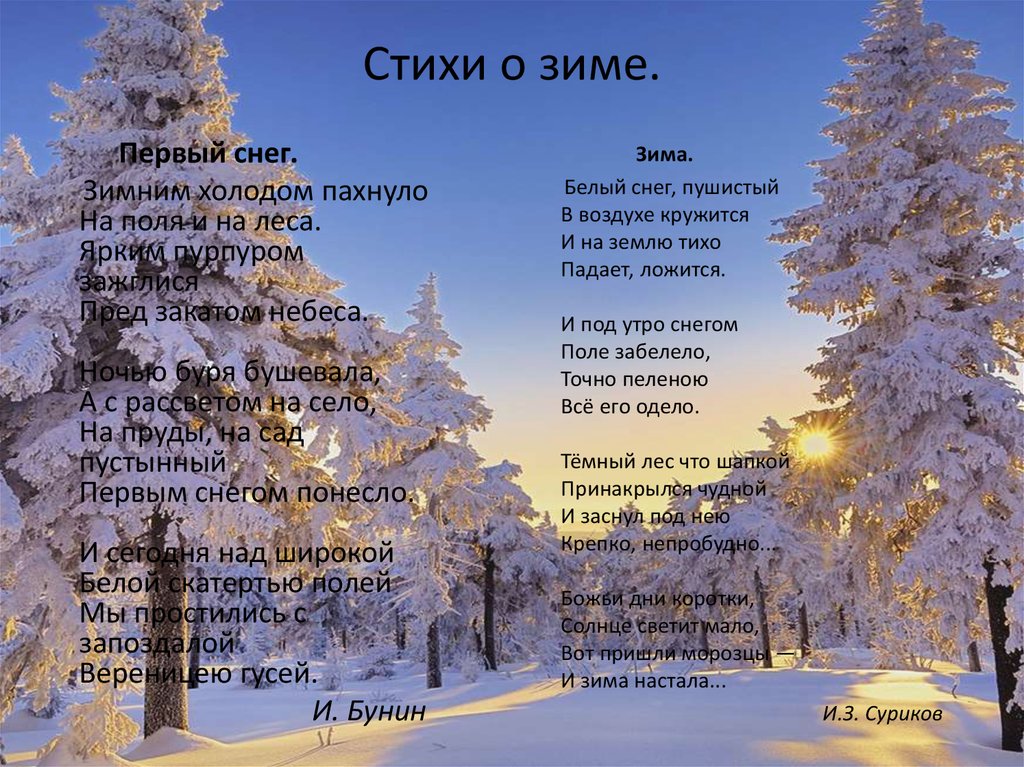Стихи про снег - подборка лучших зимних стихотворений