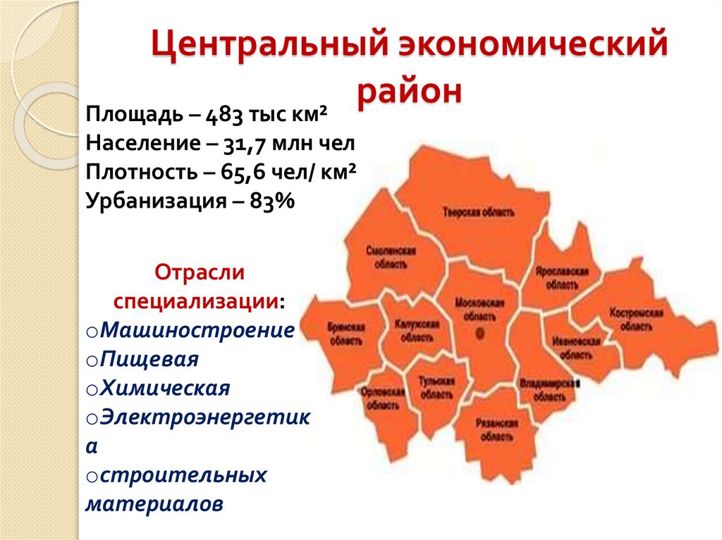Центральный экономический район: характеристика, города, проблемы :: syl.ru