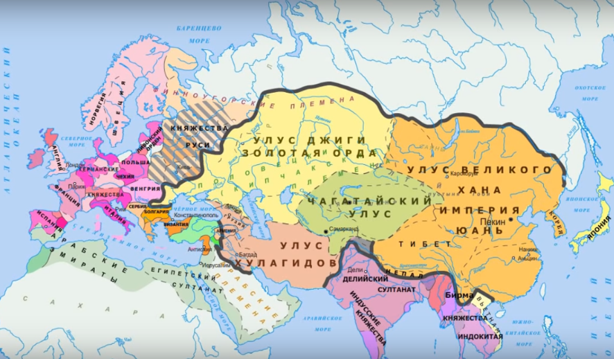 Татаро-монгольское иго (1223-1480)  краткая хронология исторических фактов, военные действия чингисхана, батыя, донского, последствия ордынского владычества на руси